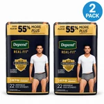 Depend Real-fit Men's Incontinence Underwear Maximum Absorbency S/m 2 Pack New. Fixed Price $60.00.