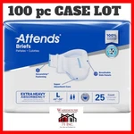 Attends Adult Briefs Extra Heavy Absorbency / 100 Pc Case Lot : Large. Fixed Price $49.50.