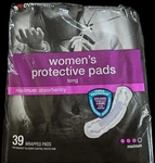 Cvs Health Protective Pads Long Maximum Opened Pack Of 37. Fixed Price $23.00.