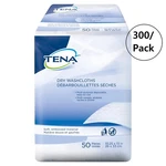 Tena Dry Adult Wipe, Washcloth 10-1/4" X 13" Nonwoven 74499, 300 Wipes. Fixed Price $53.98.