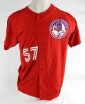 Buffalo Bisons #57 Game Used Red Jersey Usa Canada Flag Patch DP68516. Fixed Price $99.99.