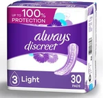 2 Pack Always Discreet,incontinence&postpartum Liners For Women,size 3, 30CT Ea. Fixed Price $24.88.