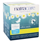 Natracare Organic Cotton Natural Feminine Ultra Pads Super With Wings, 12 Pad(s). Fixed Price $12.55.