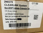 Baxter 2N8378 Non-dehp Catheter Extension Set 7.6 Lure Valve Male W/retract. Fixed Price $199.00.