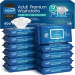 12 Packs Inspire Adult Wash Cloths Wet Wipes For Incontinence & Cleansing. Fixed Price $54.82.