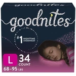 Goodnites Youth Absorbent Underwear Large 68 To 95 Lbs. 53361 34 Ct. Fixed Price $54.49.