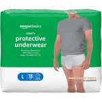 Amazon Basics Men's Protective Underwear, Maximum Absorbency, Large, 18 Count. Fixed Price $24.88.