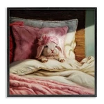 Stupell Industries Bunny Rabbit Resting Bed Off-white Pink, Designed By Lucia. Fixed Price $46.13.