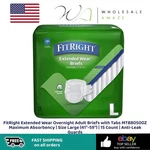 Fitright Extended Wear Overnight Adult Briefs With Tabs MTB80500Z Large 41"-59". Fixed Price $34.99.