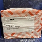 Solimo Maxi Pads With Flexi- Wings Overnight Absorbency Size 4 28 Count. Fixed Price $14.88.