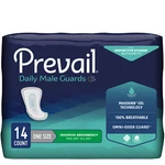 Prevail Male Guards With Adhesive Strip 13'' Moderate Absorb - 14/BAG. Fixed Price $15.05.