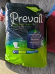 Prevail Adult Daily Pant Liners Small 6" X 12.4" / Pack 52 Each 104 Total. Fixed Price $21.39.