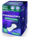 Contourdry Booster Pads Xl By Livdry, Adds Max Absorbency 20 Count, White. Fixed Price $54.04.
