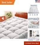 Ultra Plush Quilted Twin Mattress Pad With Deep Pocket Ultimate Comfort. Fixed Price $95.99.