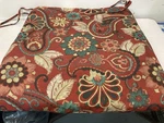 IN.X20 In.outdoor Seat Pad Chili Floral (set Of 4) Purchased Home Depot. Fixed Price $26.00.