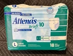(18) Attends Briefs Large #10 Vintage Diapers Plastic Back Ultimate Sealed Bag. Fixed Price $90.00.