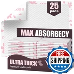 Mkiss Heavy Duty Incontinence Underpads, 30" X 36", 25 Count-ultra Absorbent Dis. Fixed Price $75.51.