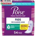 Poise Incontinence Pads Bladder Leaks Light Absorbency Regular 54 Count From Usa. Fixed Price $18.88.
