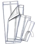Simplicity Garment Liner By Covidien 6.5" X 17" 200 Each / 10 Bags Case. Fixed Price $37.05.