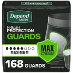 Depend Guards Incontinence Pads For Men, Maximum Absorbency, 168 Count,. Fixed Price $94.85.