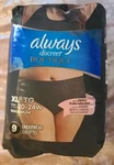 Incontinence Pads Always Discreet Boutique Underwear Xl 9 Pack. Fixed Price $12.99.