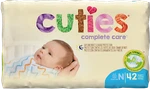 Cuties Complete Care Baby Diapers, Size Newborn, Pack Of 42. Fixed Price $20.37.