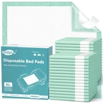 Mildplus Bed Pads With Strips 30''X36'', 30"X36"-10-ADHESIVE, Green. Fixed Price $29.49.