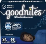 Goodnites Boys Nighttime Bedwetting Underwear Size Xl (95-120 Lbs) 63 Count. Fixed Price $40.00.