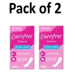 Carefree Regular Panty Liners, Extra Long, Unscented, 200 Count. Fixed Price $12.99.