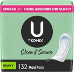 By Kotex Clean & Secure Maxi Pads, Heavy Absorbency, 44 Count (pack Of 3). Fixed Price $51.00.