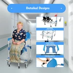 Mobility Elder Potty Commode Shower Toilet Transport Wheelchair Waterproof. Fixed Price $134.37.