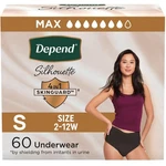 Depend Silhouette Adult Incontinence Underwear For Women, S, Black, 60CT. Fixed Price $87.20.