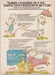 New Freedom Pads Kimberly Clark Feminine 1977 Vintage Print. Fixed Price $12.85.