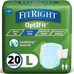 Fitright Optifit Ultra Adult Diapers Large Disposable Incontinence Briefs New. Fixed Price $21.34.