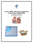 17X24" 300CT 4-PLY Medline MSC281230 Extra Absorb Under Pads #1 Hospital Choice. Fixed Price $47.95.