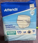 Attends Adult Diapers 2X Xxl Overnight Bariatric Underwear New Packs Of 12 48. Fixed Price $43.95.
