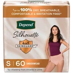 Depend Silhouette Small Pink Incontinence Underwear For Women 60 Count. Fixed Price $73.49.