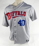 Buffalo Bisons #40 Game Used Grey Jersey 48 DP68518. Fixed Price $55.99.