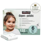 Kirkland Signature Diapers Size 6, 132-COUNT, Soft & Super Absorbent 35 Lbs New. Fixed Price $58.99.