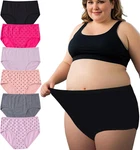 Women's Cotton Plus Size Underwear Ladies Panties Briefs XL-5XL 6 Pack. Fixed Price $43.99.