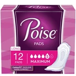 Poise Incontinence Pads, Maximum Absorbency, Long, 12 Ct White. Fixed Price $29.99.