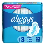Always Maxi Feminine Pads With Wings Size Extra Long, Absorbency, 33 Ct.. Fixed Price $17.89.