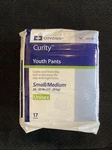 Curity Youth Pants Small/medium 38-65 Lbs 17 Count Unisex Coviden 70073A White. Fixed Price $15.99.