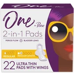 Feminine Pads Wings Regular Absorbency Period Bladder Leakage 22 Count Poise. Fixed Price $20.00.