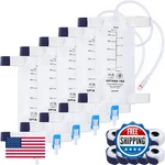 5 Pack 600ML Nephrostomy Bags With 24" Flexible Tube, Urine Drainage Transpa. Fixed Price $75.22.