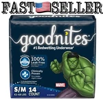 14-PACK Goodnites Boys' Nighttime Bedwetting Underwear, Size S/m (43-68 Lbs). Fixed Price $11.99.