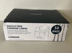 Lunderg Hassle Free Commode Liners Disposable Bedside 16OZ 50CT New!!. Fixed Price $18.99.