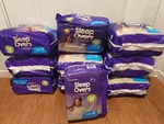 Lot Of 6 X-large Sleep Over Diapers 85-140 Lbs ( Pack 22) Total 132. Fixed Price $88.00.