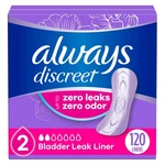 Always Discreet Adult Women's Incontinence Liners, Size 2, Regular Length 120 Ct. Fixed Price $24.88.