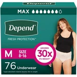 Depend Fresh Protection Adult Incontinence Underwear For Women Medium Blush 76CT. Fixed Price $53.10.